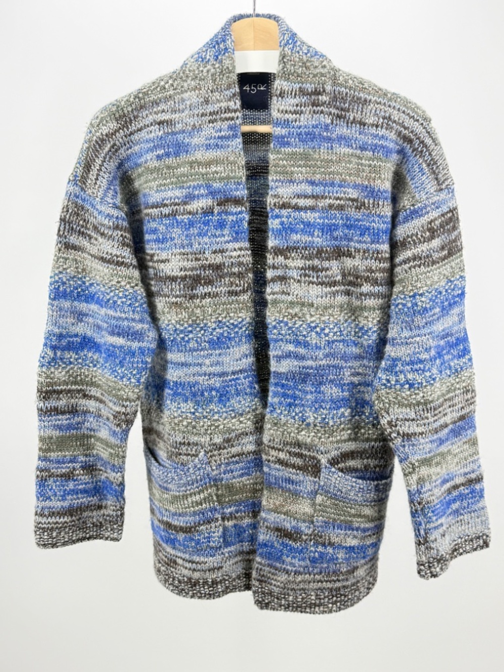 45r Wool Knit Open Cardigan